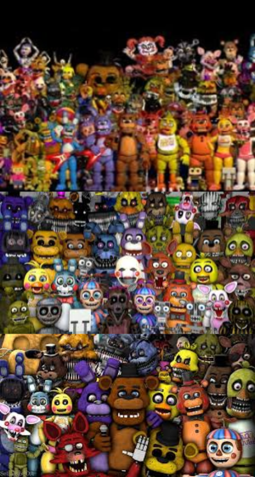 High Quality the fnaf family Blank Meme Template