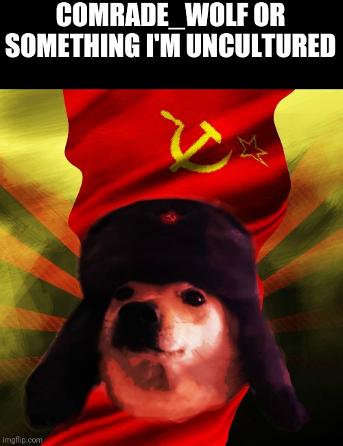 Comrade Doge | COMRADE_WOLF OR SOMETHING I'M UNCULTURED | image tagged in comrade doge | made w/ Imgflip meme maker