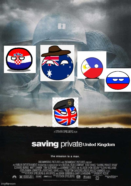 saving privte united kingdom | United Kingdom | image tagged in saving private ryan blank,countryballs | made w/ Imgflip meme maker