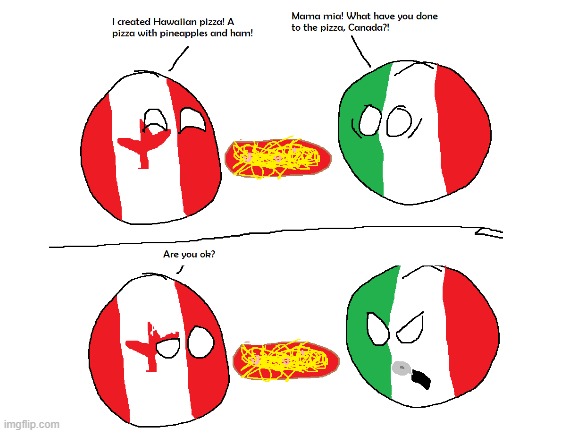 Hawaiian Pizza | image tagged in countryballs | made w/ Imgflip meme maker