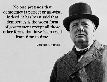 Winston Churchill quote democracy Blank Template - Imgflip