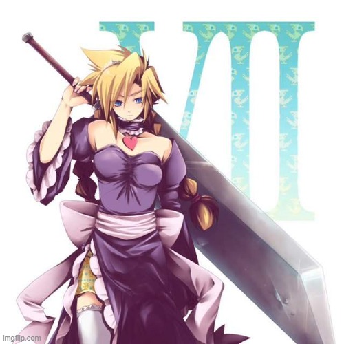 Cloud Strife Crossdressing | image tagged in cloud strife crossdressing | made w/ Imgflip meme maker