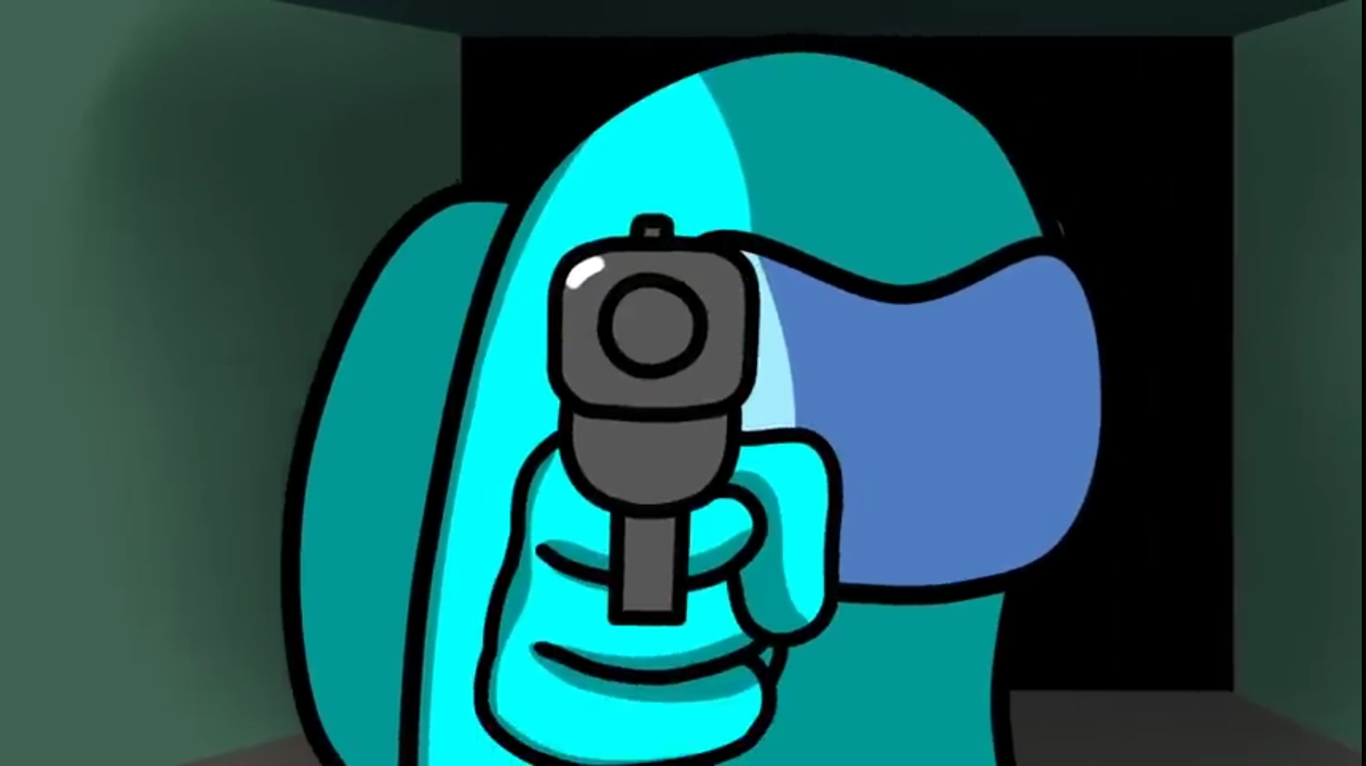 I saw you vent pointing gun Blank Meme Template