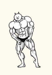 Beefcake Cat Blank Meme Template