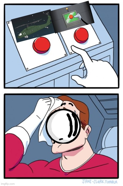 Two Buttons Meme | image tagged in memes,two buttons,henry stickmin,charles,teleport | made w/ Imgflip meme maker