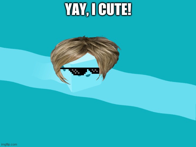 cool box | YAY, I CUTE! | image tagged in deal with it | made w/ Imgflip meme maker