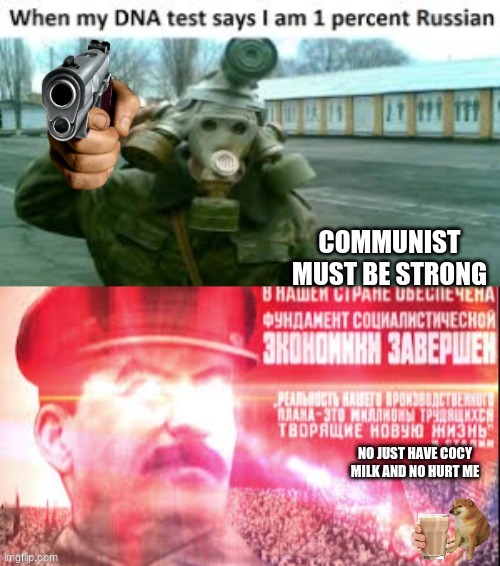 We will win | image tagged in russianman,joseph stalin | made w/ Imgflip meme maker