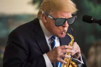 High Quality Trump sax Blank Meme Template