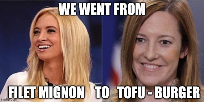 WE WENT FROM; FILET MIGNON    TO; TOFU - BURGER | image tagged in kaylie vs jen | made w/ Imgflip meme maker