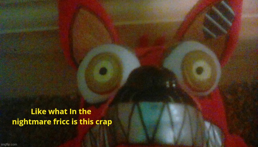 Triggered foxy plush | image tagged in triggered foxy plush | made w/ Imgflip meme maker