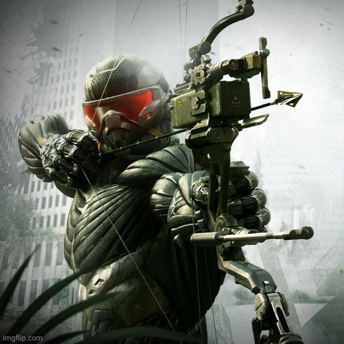 Crysis 3 - Shooting arrow | image tagged in crysis 3 - shooting arrow | made w/ Imgflip meme maker