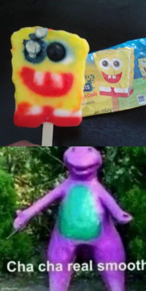 stephen hillenburg is rolling in his grave right now | image tagged in memes,funny,spongebob,ice cream,wtf,cha cha real smooth | made w/ Imgflip meme maker