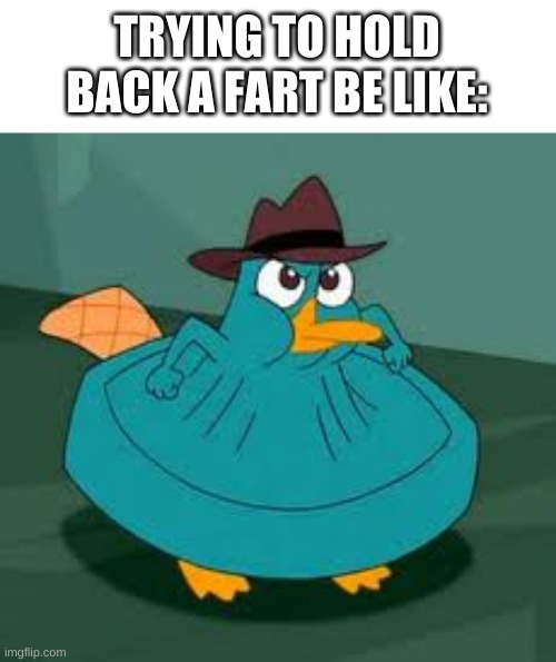 *wheeze | TRYING TO HOLD BACK A FART BE LIKE: | image tagged in memes,funny,phineas and ferb,fart,wtf | made w/ Imgflip meme maker