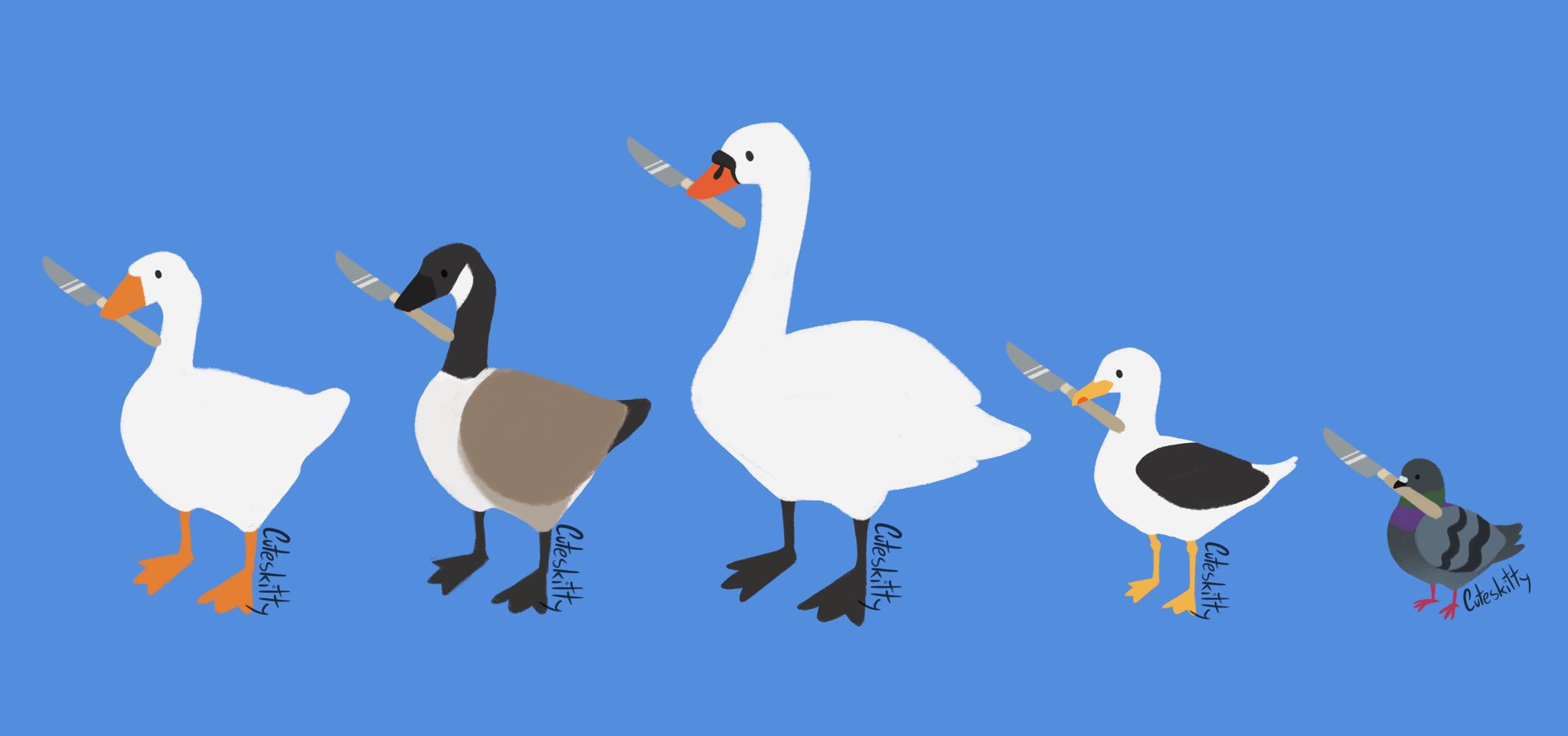 High Quality goose family Blank Meme Template
