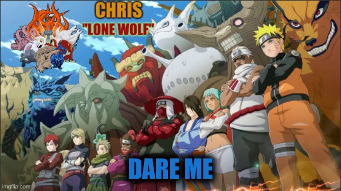 cuz bored | DARE ME | image tagged in jinch riki template | made w/ Imgflip meme maker