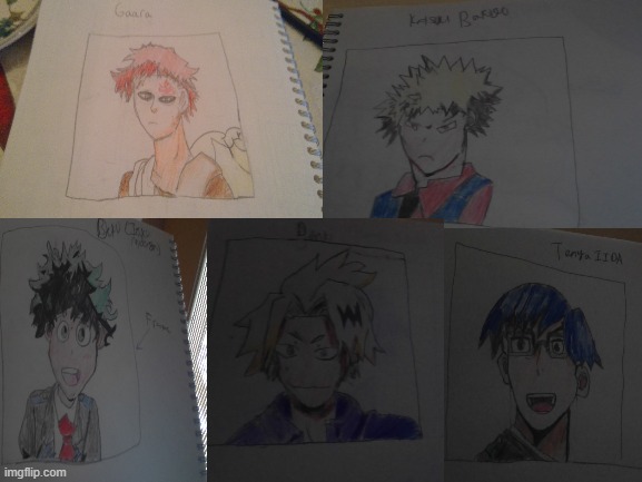 i drew these :) (each took like 40 mins) | image tagged in blank white template | made w/ Imgflip meme maker