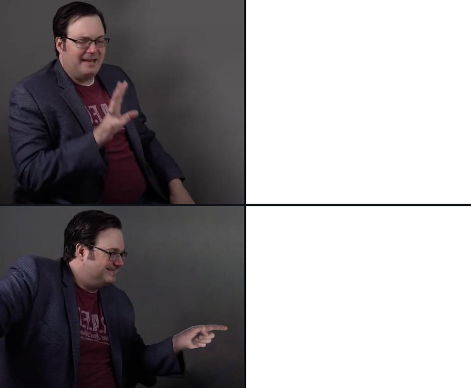 High Quality Brandon Sanderson No/Yes Blank Meme Template