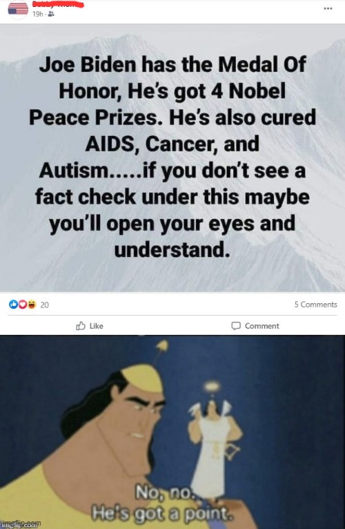 As seen on FB | image tagged in no no hes got a point,politics,political meme | made w/ Imgflip meme maker