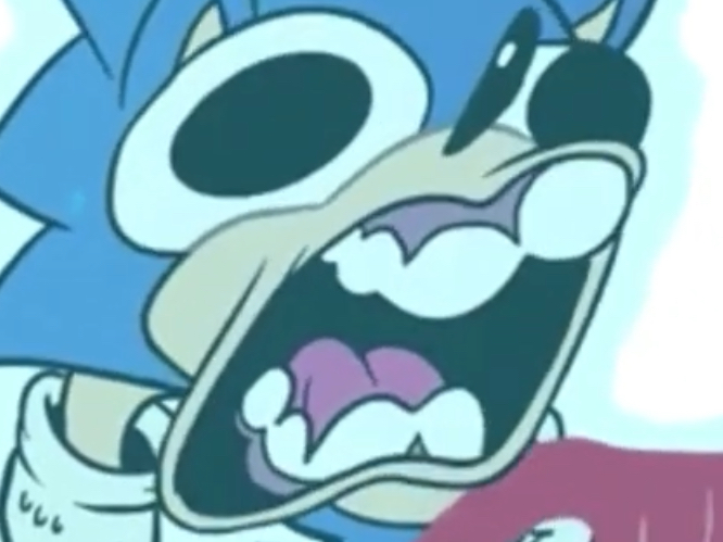 Sonic Screaming Blank Meme Template