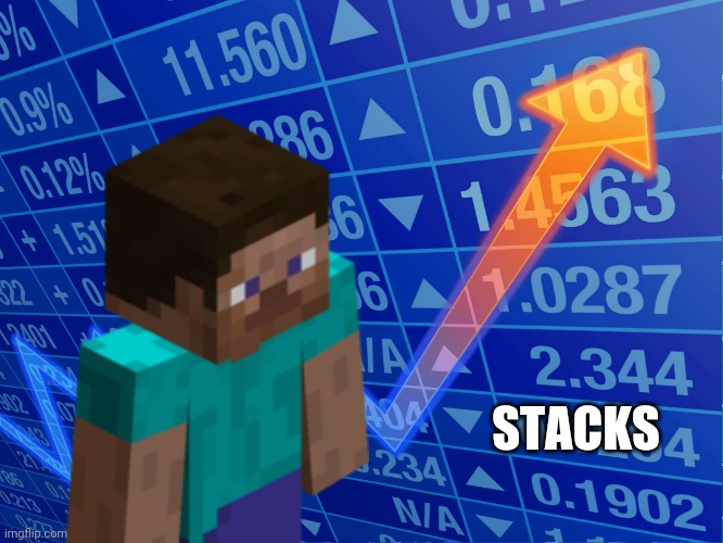 STACKS | image tagged in blank stonks background | made w/ Imgflip meme maker