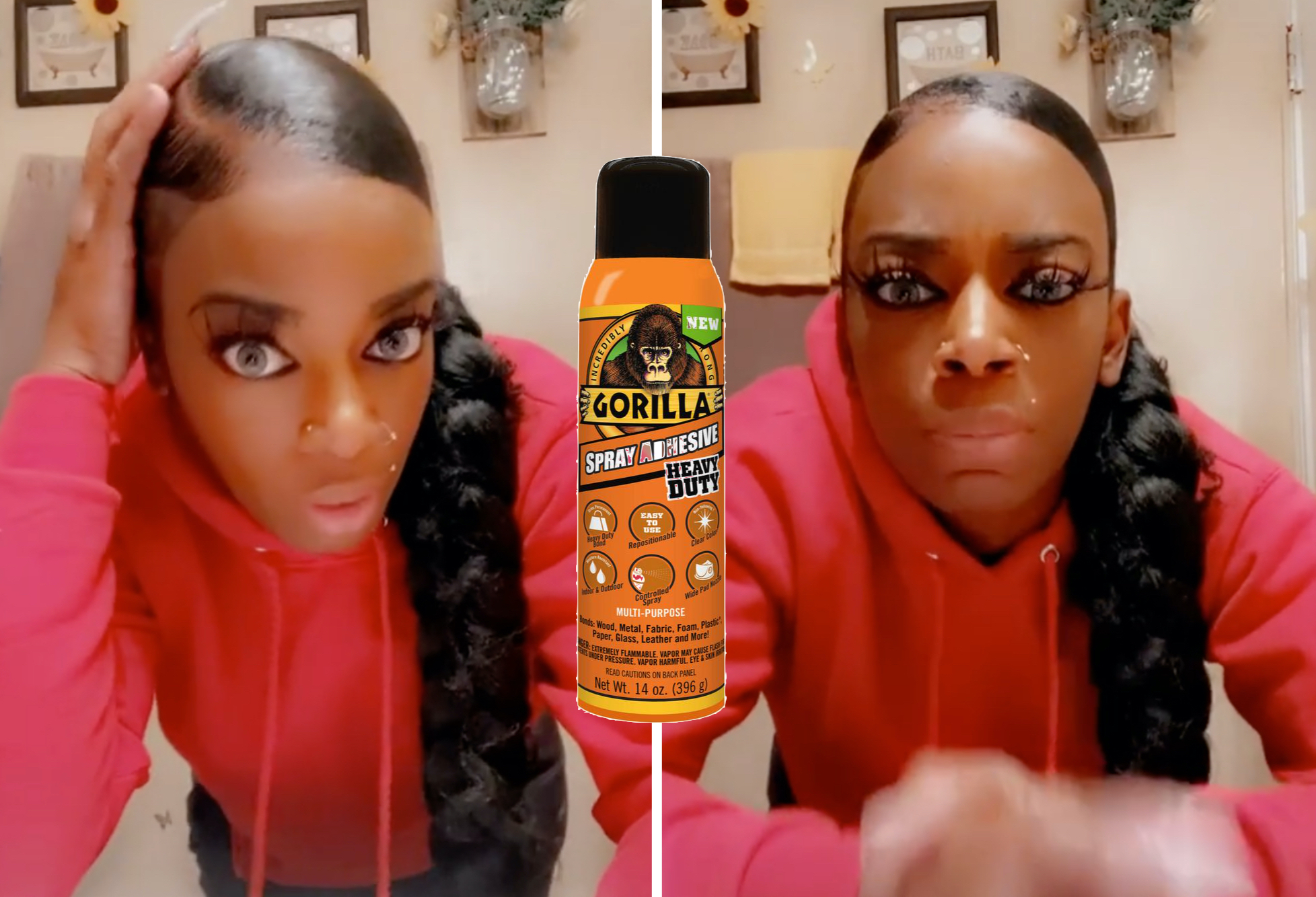 Gorilla Glue Girl Blank Meme Template