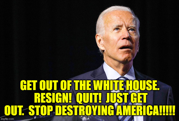 In less than a month he has killed millions of jobs and done everything possible to destroy the economy. | GET OUT OF THE WHITE HOUSE.  RESIGN!  QUIT!  JUST GET OUT.  STOP DESTROYING AMERICA!!!!! | image tagged in the great reset,economic destruction,idiot fake president | made w/ Imgflip meme maker