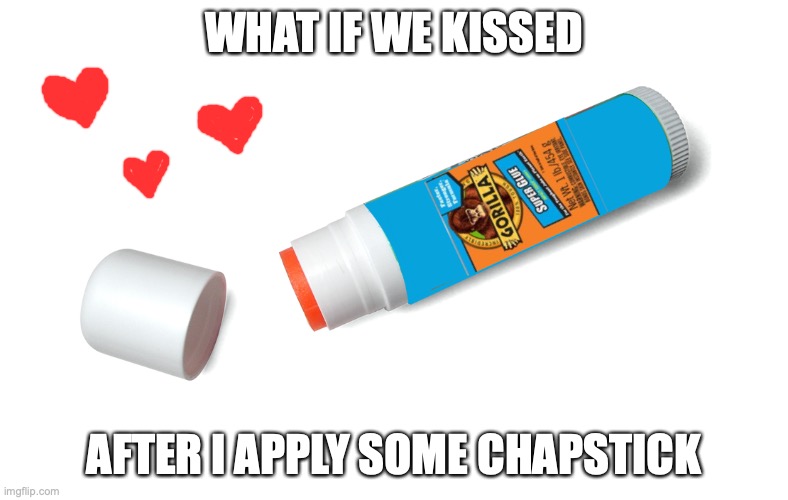 What If We Kissed | WHAT IF WE KISSED; AFTER I APPLY SOME CHAPSTICK | image tagged in funny | made w/ Imgflip meme maker