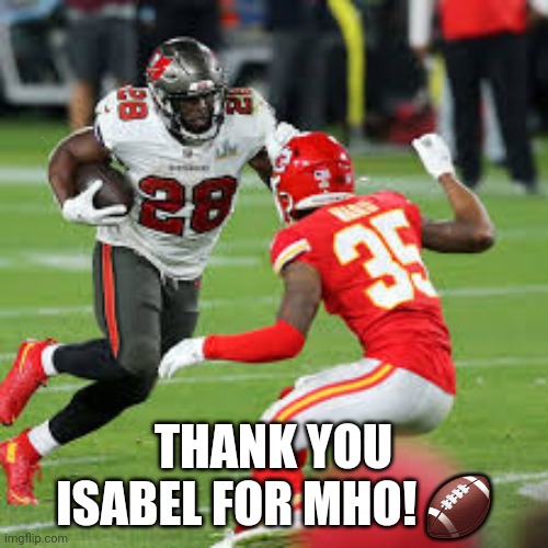 THANK YOU ISABEL FOR MHO! 🏈 | made w/ Imgflip meme maker
