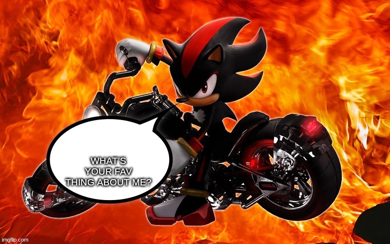 shadow says | WHAT'S YOUR FAV THING ABOUT ME? | image tagged in shadow says,memes | made w/ Imgflip meme maker