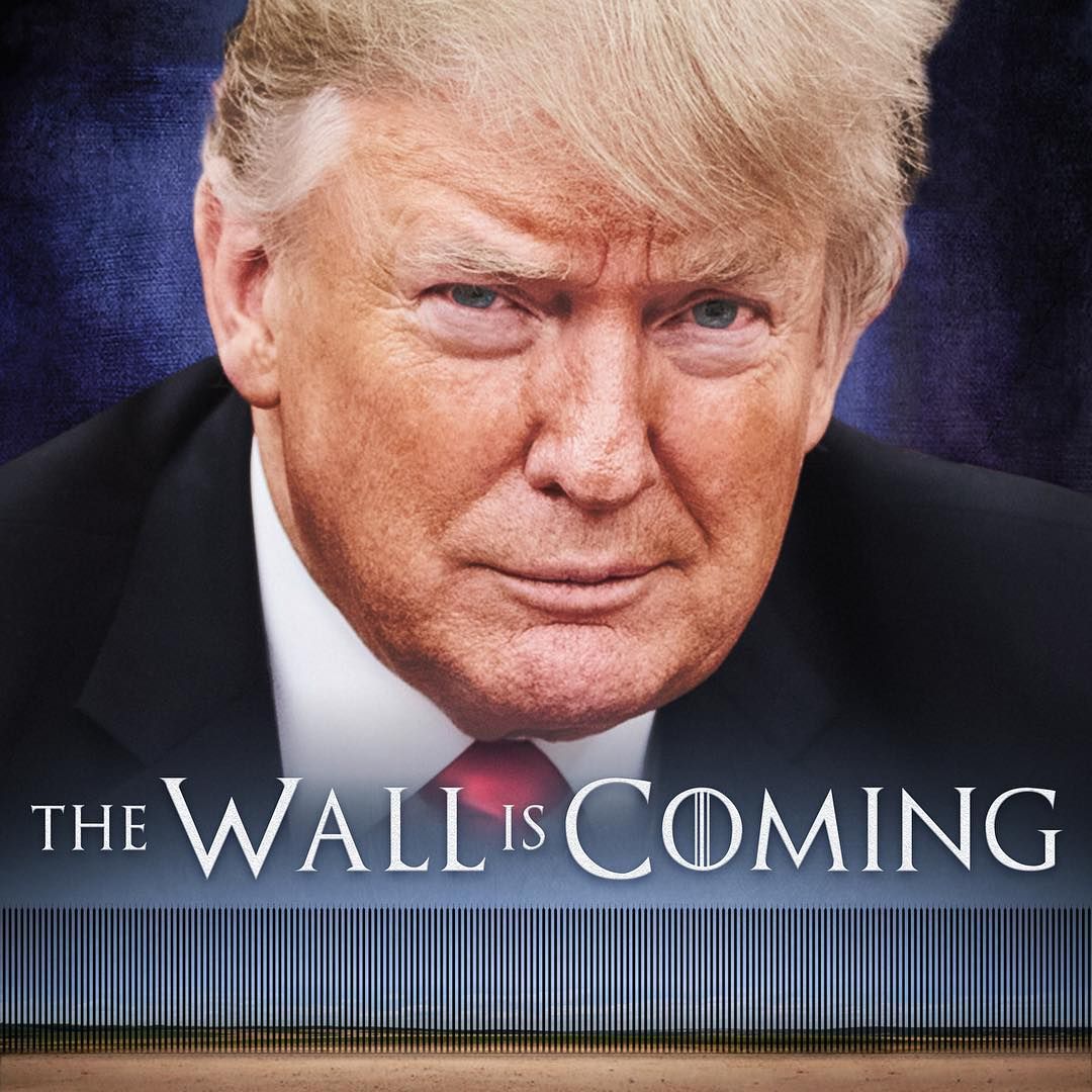 Trump the wall is coming Blank Meme Template