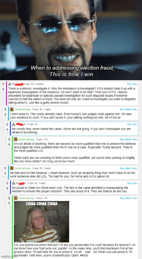 This is how you need to address the red herring for us to look at the facts ourselves. | When to addressing election fraud, | image tagged in election fraud,trump 2020,election 2020,maga,biden lied,tags for attention | made w/ Imgflip meme maker