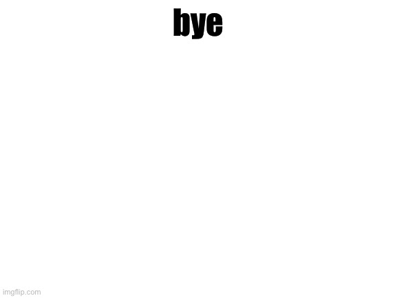 Blank White Template | bye | image tagged in blank white template | made w/ Imgflip meme maker