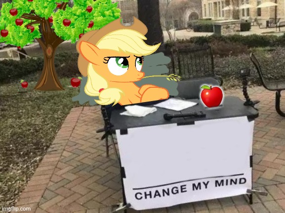 Change Applejack's Mind Blank Meme Template
