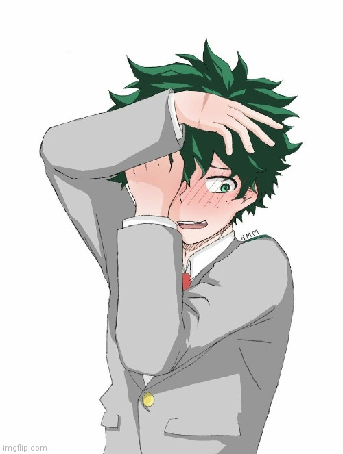image tagged in deku blushing | made w/ Imgflip meme maker