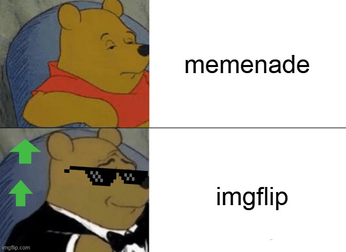 TRUE INFORMATION FOR FREE | memenade; imgflip | image tagged in memes,tuxedo winnie the pooh | made w/ Imgflip meme maker