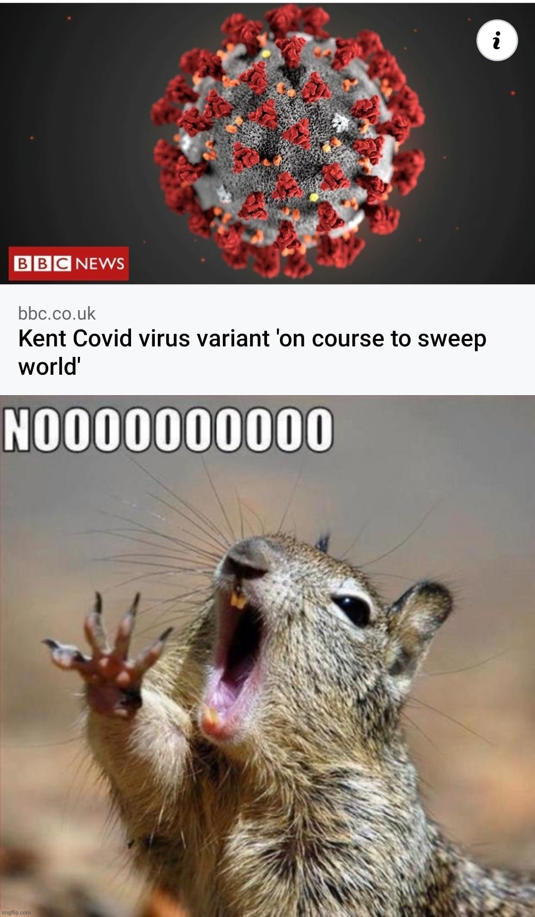 We're fricked... | image tagged in noooooooooooooooooooooooo,coronavirus,covid-19,uk covid strain | made w/ Imgflip meme maker