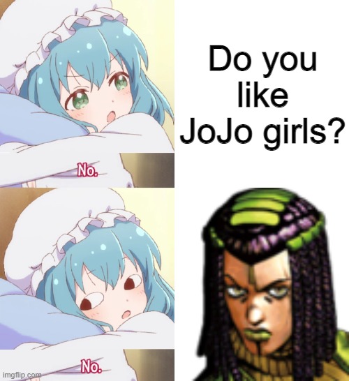 Damn Ermes is hot | Do you like JoJo girls? | image tagged in stone,ocean | made w/ Imgflip meme maker