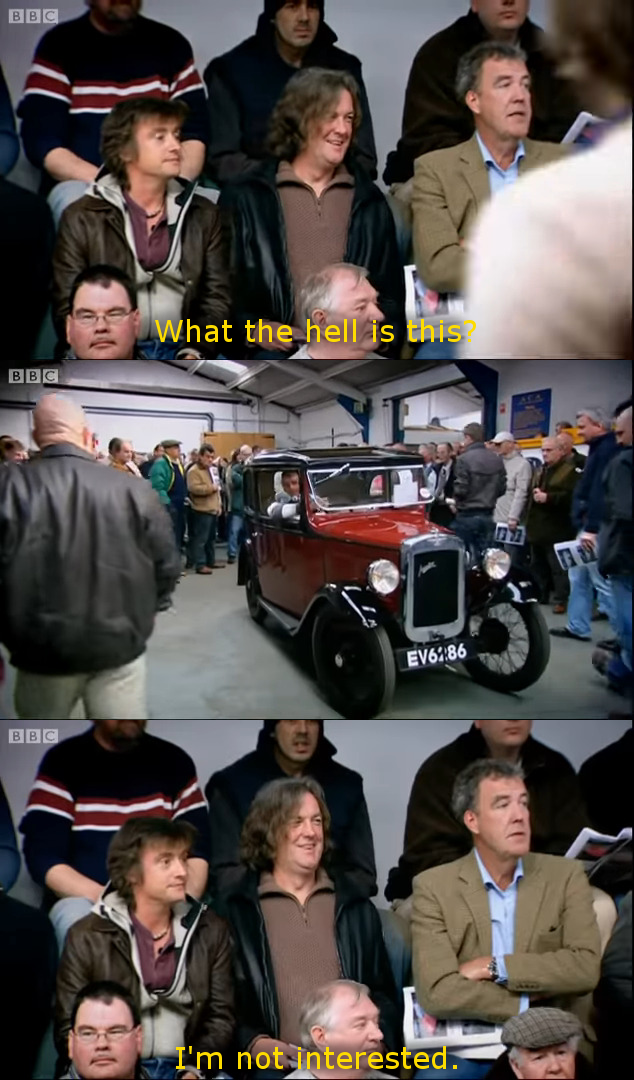 Top Gear I'm not interested Blank Meme Template