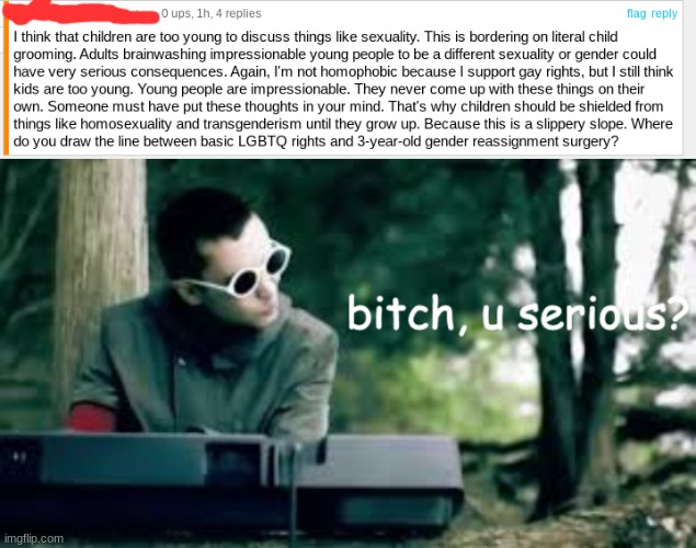 but why | image tagged in bitch u serious | made w/ Imgflip meme maker