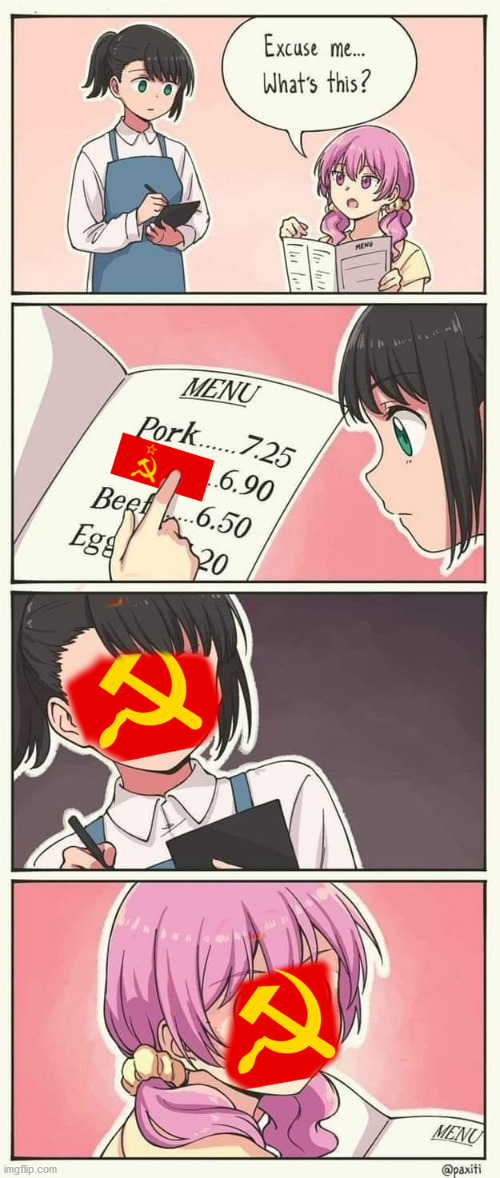 Yes, I'd like a large communism | image tagged in communism | made w/ Imgflip meme maker