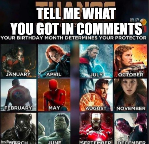 TELL ME WHAT YOU GOT IN COMMENTS | image tagged in birthday,protecter | made w/ Imgflip meme maker