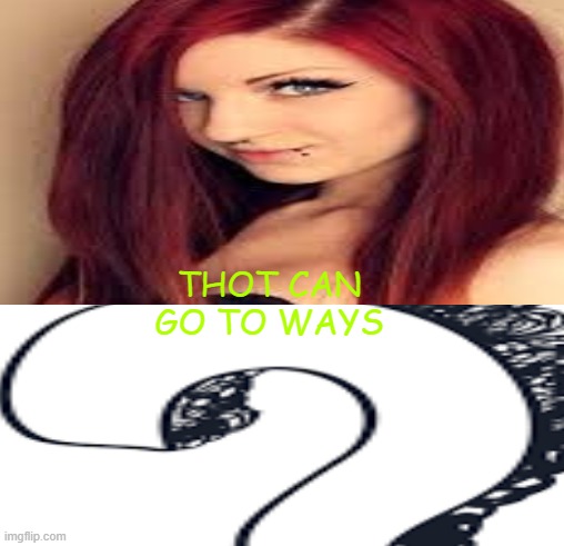 just for fun | THOT CAN GO TO WAYS | image tagged in memes,funny | made w/ Imgflip meme maker