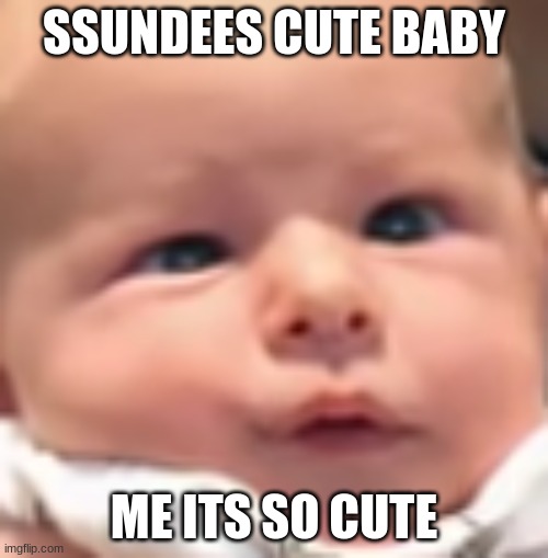 ssundee | SSUNDEES CUTE BABY; ME ITS SO CUTE | image tagged in ssundee's baby | made w/ Imgflip meme maker