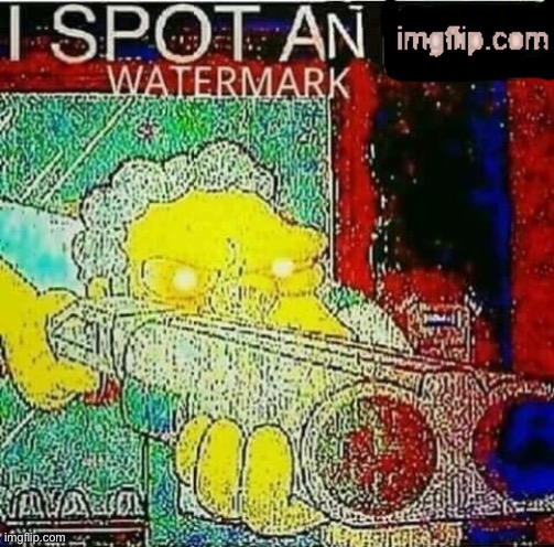 I SPOT AN IMGFLIP.COM WATERMARK | image tagged in i spot a water mark | made w/ Imgflip meme maker