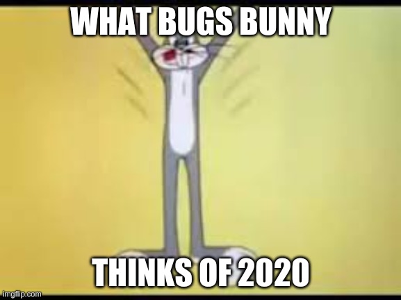 Angry Bugs Bunny | WHAT BUGS BUNNY; THINKS OF 2020 | image tagged in angry bugs bunny | made w/ Imgflip meme maker