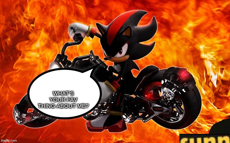 shadow says | WHAT'S YOUR FAV THING ABOUT ME? | image tagged in shadow says,memes | made w/ Imgflip meme maker