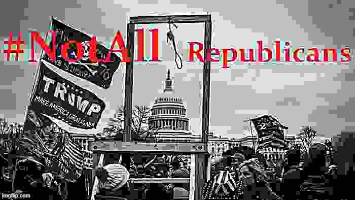 #NotAllRepublicans will vote to acquit Traitor Trump. | image tagged in notallrepublicans sharpened | made w/ Imgflip meme maker