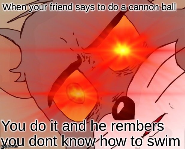 When your friend says to do a cannon ball; You do it and he rembers you dont know how to swim | image tagged in funny memes | made w/ Imgflip meme maker