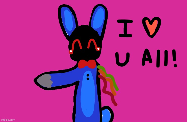 I love you guys! <3 | image tagged in fnaf_bonnie,cuteness | made w/ Imgflip meme maker