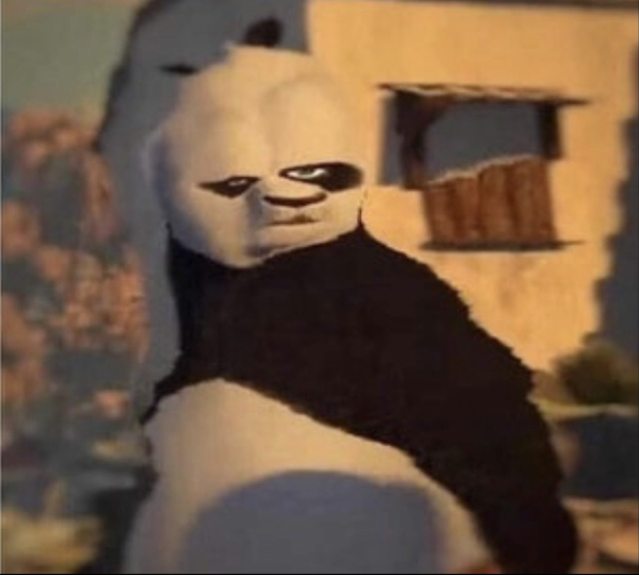 High Quality Weird panda Blank Meme Template